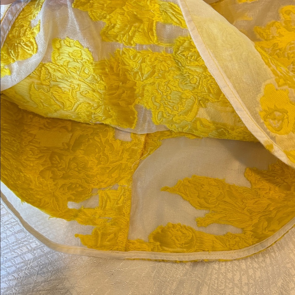 Self-Portrait Yellow Jacquard Floral Top - Picture 9 of 13
